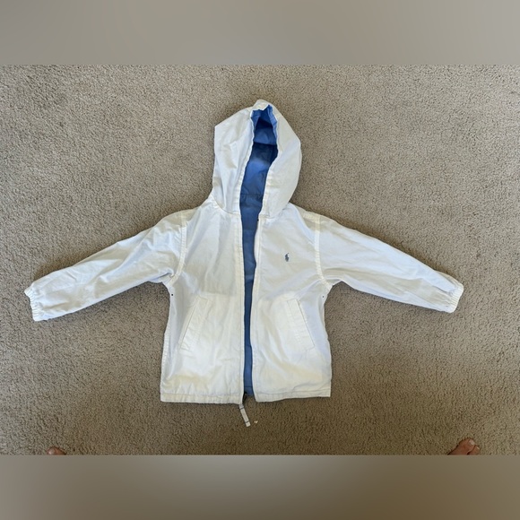 Polo Ralph Lauren Blue and White Reversable Jacket with Hood - Picture 3 of 3